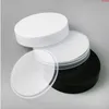 Pot en plastique noir de voyage de 20x100g avec couvercle, pots cosmétiques, conteneurs d'échantillon de pots de crème, emballage de haute qualité