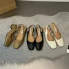 Sandaler bailamos varumärke kvinnor mode grunt slip på damer mary jane skor låg häl elegant klänning slingback