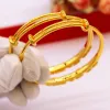 Bangles Africano casamento alívio dragão e phoenix imitação pulseira de ouro feminino oriente médio dubai jóias de casamento pulseira estéreo