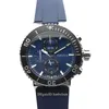 Nowe męskie zegarek zegarek zegarek Montre Japan Quartz Ruch Chronograph Blue Face Wristwatches Steel Case Montre de Luxe255x
