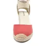 Women kliny Espadrille Summer Buty Red dla kobiet 2024 Oferta pośpieszna 7-9 cm Sandały Sandalias Mujer Up Wedge kostki