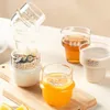 Weingläser 250 ml Glasbecher Cartoon-Stil Transparent Kaffee Milch Saft Hochbeständige Tassen Esszimmer Bar Whisky Trinkgeschirr