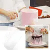 Keychains 6pcs Clear Acrylic Cake Scraper Smoother Tool Set Stripes Edge Icing Side Combs For DIY Cream Decorating
