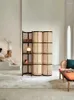 Dekorativa plattor Vintage Vine Weaving Shelf Solid Wood Display Creative Floor to Bookhelf For Small Homestay Units