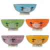 Ciotole 5 pezzi Ciotola in porcellana Set di riso Vassoio per snack in ceramica Utilità per insalata in ceramica Vestito per bambini