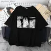 メンズTシャツワンピースカワイイ日本語アニメTシャツ女性面白い漫画トップ特大のTシャツハラジュクグラフィックティーユニセックスTシャツ女性Q240130