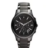 New Mens Quartz Chronograph Black Ceramic Watch AR1451 AR1452 Gents Wristwatch Original Box204m