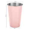 Tasses 350/500 ml en métal tasse à boire froide 304 en acier inoxydable couleur unie Camping café bière cuisine Drinkware lait eau maison