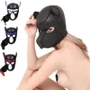 Marque nouvelle mode rembourré Latex caoutchouc jeu de rôle chien masque chiot Cosplay pleine tête avec oreilles 4 couleurs Y200103228Z