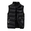 カジュアルなファッションノースリーブベストメンジャケット2024新しい秋の温かい綿厚のコート男性冬プラスサイズの衣類の男性ウエストコート