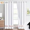 NICETOWN Full Blackout Curtain with Felt Fabtic Liner for Sound Insutation 3 Layers 100% Light Block Home Theater Baby Nursery LJ2251V