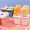 Dondurma aletleri Çıkarılabilir kapaklar ile popsicle kalıp gıda dereceli silikon buz pop kalıpları yeniden kullanılabilir kolay serbest bırakma buz pop yapmak DIY ev yapımı buz kalıbı yq240130