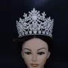 보석 고급 모조 다이아레스 티아라스 대회 대회 크라운 뷰티 여성을위한 전체 원형 헤어웨어 패션 보석 머리 액세서리 MO260