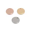 304 aço inoxidável rosa ouro moeda disco charme redondo carimbo em branco tags metal jóias fazendo fornecimento 8mm 10mm12320
