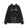 Lanvin Sudadera con capucha Diseñador Galería Departamento Otoño e Invierno Suéteres Sudaderas Sudaderas con capucha para hombre Galerías Algodón Departamentos Negro Blanco Moda Hombres Sudadera con capucha Carta Lanvins 4877