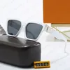 Designer zonnebril Letters zonnebril voor heren Vierkant zonneglas Dames Senior Goggle Adumbral Outdoor Driving Brillen