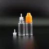 PET 10ML Plastic Dropper Bottles 100 Pcs/Lot With Child Proof Safety Caps and Nipples Highly transparent Can Squeeze have rainbow caps Xbgf