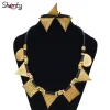 قلادة شامتي مصنوعة يدويًا على طراز Habesha Gdedment Jewelry للنساء سلسلة أسود أنيقة مع إلهام إثيوبي وإريترياني