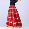 Stage Wear 2024 Poliester satynowy gładki wielki huśtawka karnawałowa impreza balowa taniec balowy kostiumy cygańska kobieta spódnica flamenco sukienka