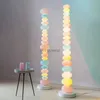 Floor Lamps Nordic Macaron Girls Bedroom Desk Glass Living Decoration Maison Rooms Sofa Side Lamp Candy String Rainbow Light YQ240130