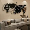 Horloge murale acrylique 3D bricolage grande suspension avec autocollants décorations pour la maison 240123