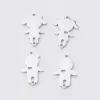 charms 20Pcs/Lot Mirror Polish Stainless Steel Cuttings Boys Girls Connector Charms For DIY Making Necklaces Braid Bracelets Keychains