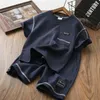 Clothing Sets Korean Children's Boy 2024 Kid Girl Solid Tshirts And Shorts Set Cotton Top Pant 2Pcs Outfits Teenage Loungewear