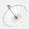 Umbrellas 4Pack 23Inch Transparent Large Canopy Stick Auto Open Windproof Outdoor Umbrella