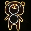 Neon Light Bear Sign Home Shop Kid's Bedroom Wall Decoration Handgjorda Safe 12 V Super Bright319H