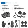 Walkie Talkie Dual Microphone Helmet Intercom Headset Bluetooth-Compatible Wireless Motorbike Interphone Waterproof Helmet Intercomunicador YQ240130