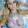 New Sexy Chest Crystal Resin Drill Tattoo Sticker Bar Music Festival Rhinestone Tattoo Stickers Carnival Party Chest Decoration ZZ