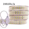 Led Strip Light 240leds Double Row 220V 110V SMD 5730 Flexible Tape 5730 Crystal Clear PVC Tubing for Durable Use and Brighte Powe285M
