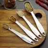 Measuring Tools 7pcs/Set Spoon Set With Leveler Long Handle Stainless Steel Cups For Dry Liquid Spices Kitchen Gadgets