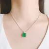 Ожерелья Knriquen Luxury Simulation Emerald Gemstone Подвеска/ожерелье/серьги с заводами свадебные коктейльные ювелирные изделия подарки подарки