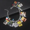 Braccialetti a maglie Braccialetti con ciondoli musical di Broadway 14 pendenti Braccialetti multipli per donna Uomo Gioielli246o