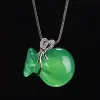 Halsband qianxu agat halsband pendelle pengar väska stil jade pendell lyckliga smycken med kedja jade smycken multi färg