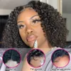 Kinky Curly Human Hair Front Lace Bob Wig 4x4 5x5 13x4 13x6 Glueless Lace Wigs Pre Plucked Natural Hairline