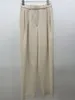 Женские костюмы, женский однобортный пиджак с воротником-стойкой и длинными рукавами или плиссированные свободные длинные брюки 2024, темпераментный пиджак для ранней весны
