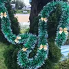 New2M Colorful Christmas Decoration Bar Tops Ribbon Garland Christmas Tree Ornaments White Dark Green Cane Tinsel Party Supplies12925