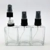 12PCS 1 unz Perfume/Kolonia Atomizer Pusta cząstka szklana butelka Czarna manipulacja Widoczny opryskiwacz 30 ml Aaedh