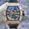 ツアービヨンウォッチャーリストウォッチrmwatches wristwatch RM030オリジナルダイヤモンド18kローズゴールドマテリアルホローアウトデザインカレンダー