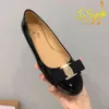 Varina Sapatos Designer Ballet Flats Vara Bow Mocassins Preto Ferragamu Vestido Sapatos Nude Mulheres Casual Terno Confortável Marca Slip On Calçado Tamanho EUR 34-40