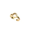 Designer de jóias de ouro Fende Rings F Ring Fashion Chain Aberto Cadeia Geométrica Metal Minimalista Estilo Elegância Anel