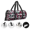 Duffel Bags Travel Bag Red Roses Gym Flower Key Chess Outdoor Sports Large Capacity Swimming Custom Handbag Fitness For Couple