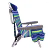 Chaise de plage en aluminium avec sac à dos Mainstays de Camp Furniture - Chaises de plage multicolores - Lot de 2 chaises d'extérieur