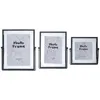 Cadres 3pcs Po Frame Glass Picture Display avec décoration de chambre à coucher en fer