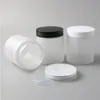 20 x 250 g 250 ml Frost PET-potten Containers met schroef Plastic deksels 250cc 833 oz Lege transparante crème cosmetische verpakking Ruqwg