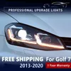 Sistema de iluminação Faróis de estilo de carros para VW Golf 7 Mk7.5 GTI LED 2013-2024 7.5 Lâmpada de cabeça DRL Lens de sinal de projetor Acessórios automáticos