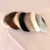 Luxury Real Mink Fur Hair Band High Quality Real Fur Hair Hoops Winter Fluffy pannbands240125