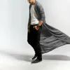 Brand Mens Coat Long Cardigan Baggy Cape Casual Cloak Coat Cotton Blend Full Length Loose Outwear S-3XL Solid 240124